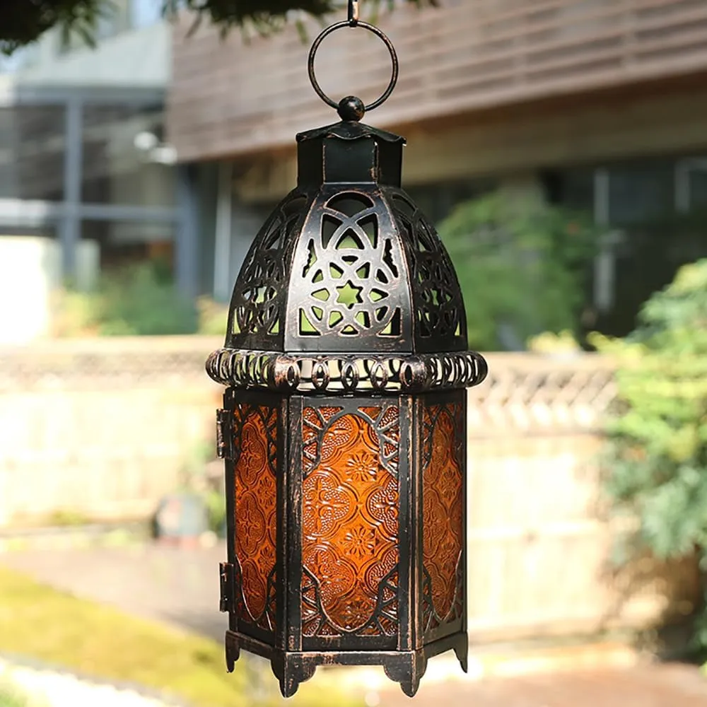 8 Inch Moroccan Style Christmas Hanging Lantern