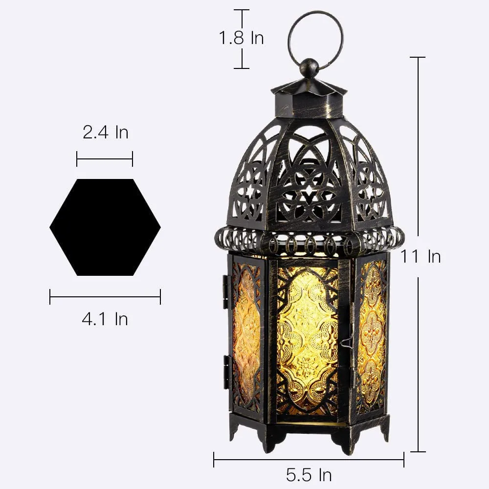 8 Inch Moroccan Style Christmas Hanging Lantern