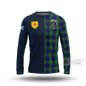Alexander Tartan Long Sleeve T-Shirt Alba with Scottish Lion Royal Arm Half Style