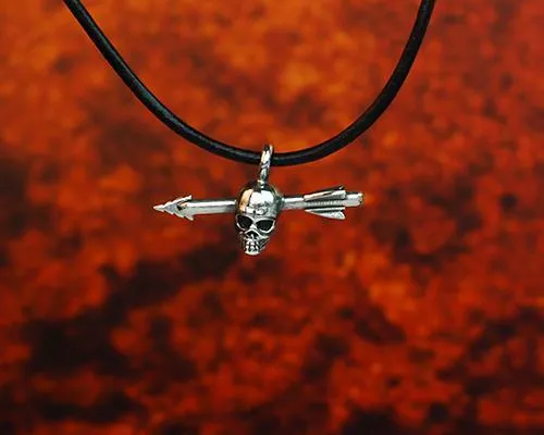 Archers Jewellery Skull arrow pendant