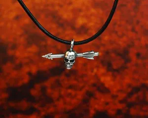 Archers Jewellery Skull arrow pendant