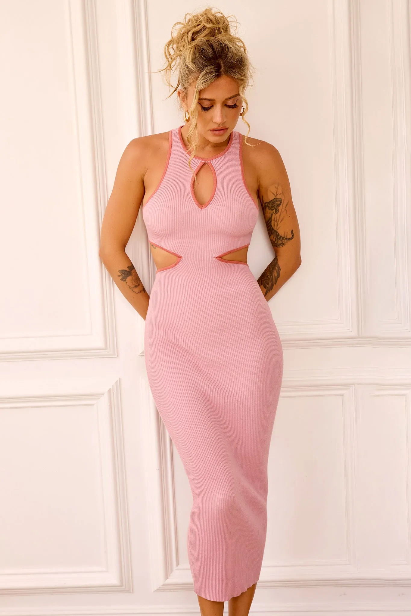 At First Sight Midi Dress - Blush