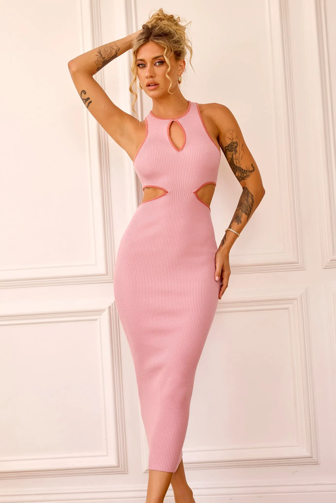 At First Sight Midi Dress - Blush