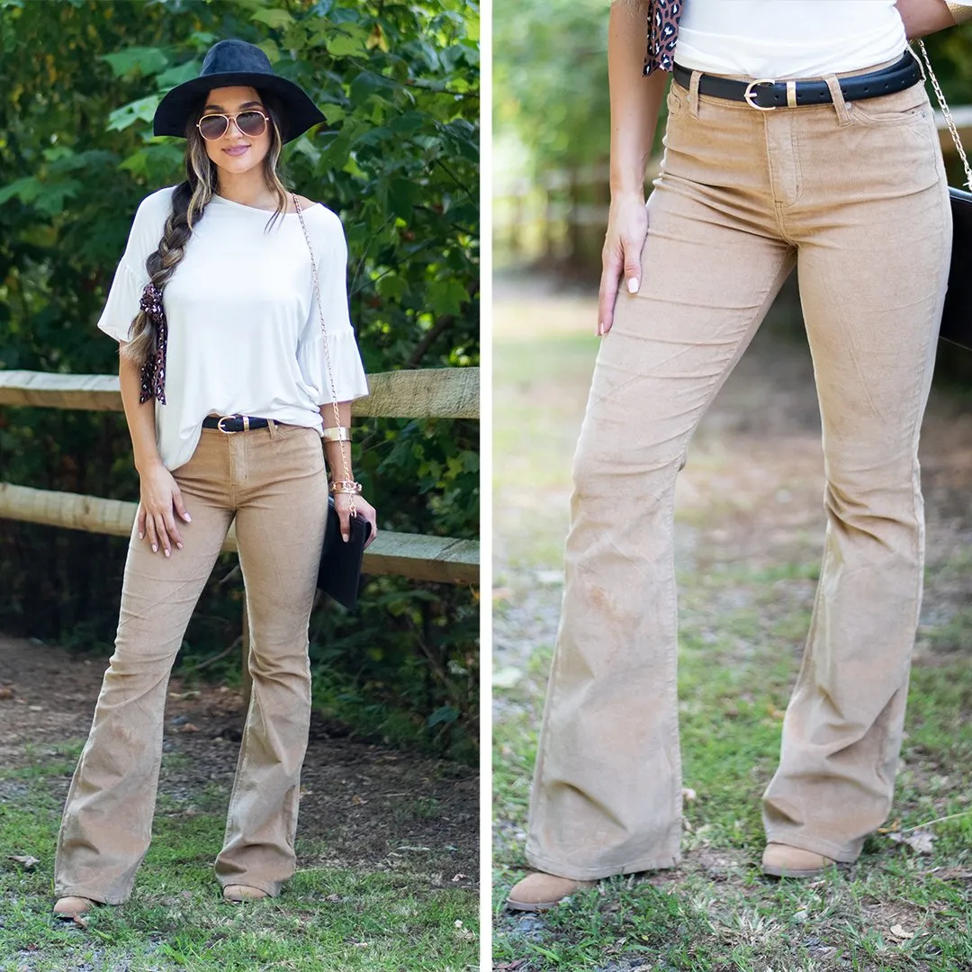 Best Behavior Tilly Camel Corduroy Pants