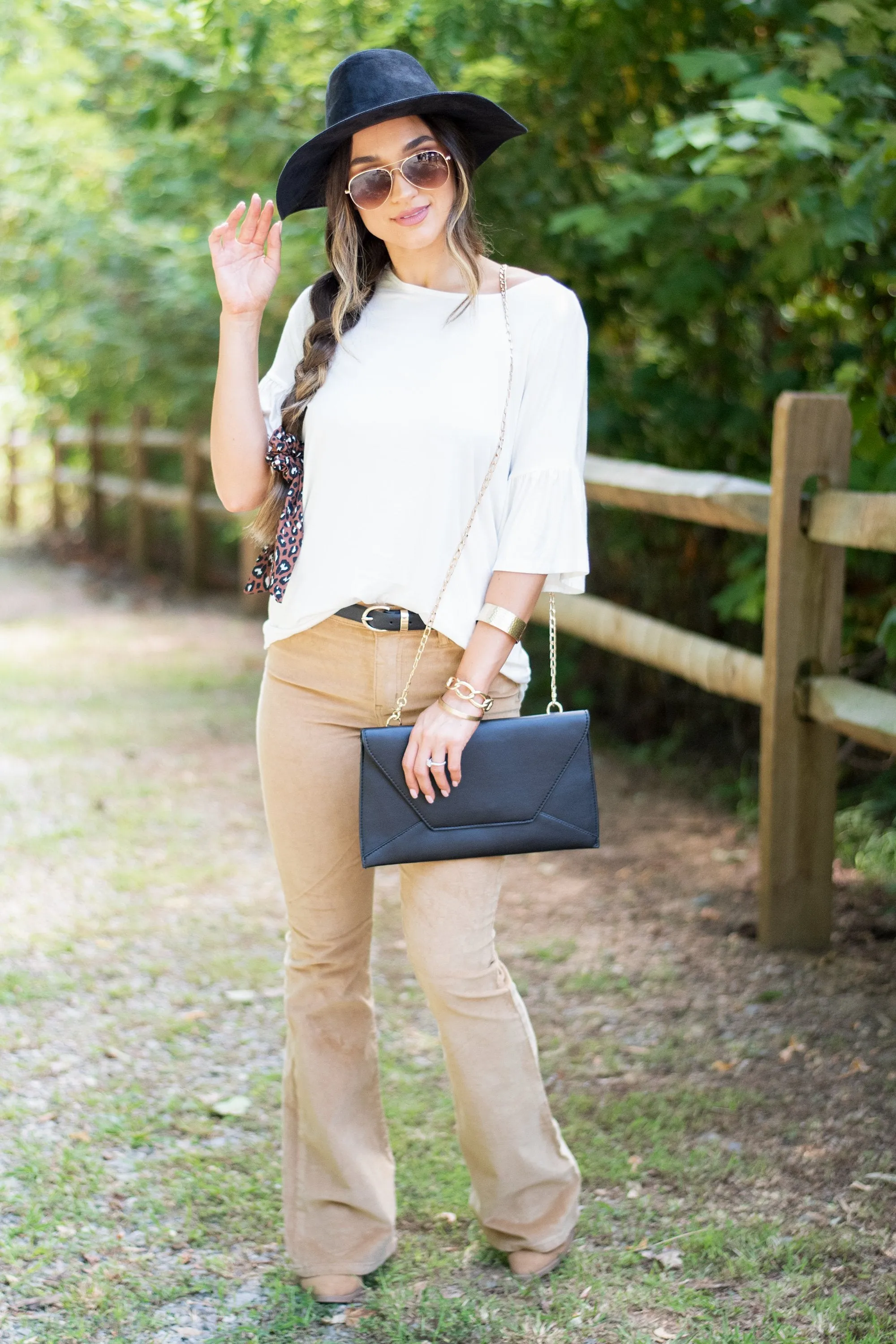 Best Behavior Tilly Camel Corduroy Pants