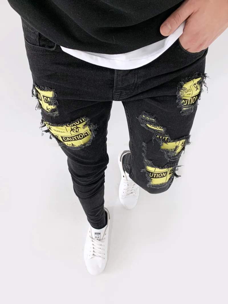 Biohazard Ripped Jeans