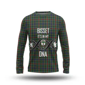 Bisset Tartan Long Sleeve T-Shirt with Family Crest DNA In Me Style