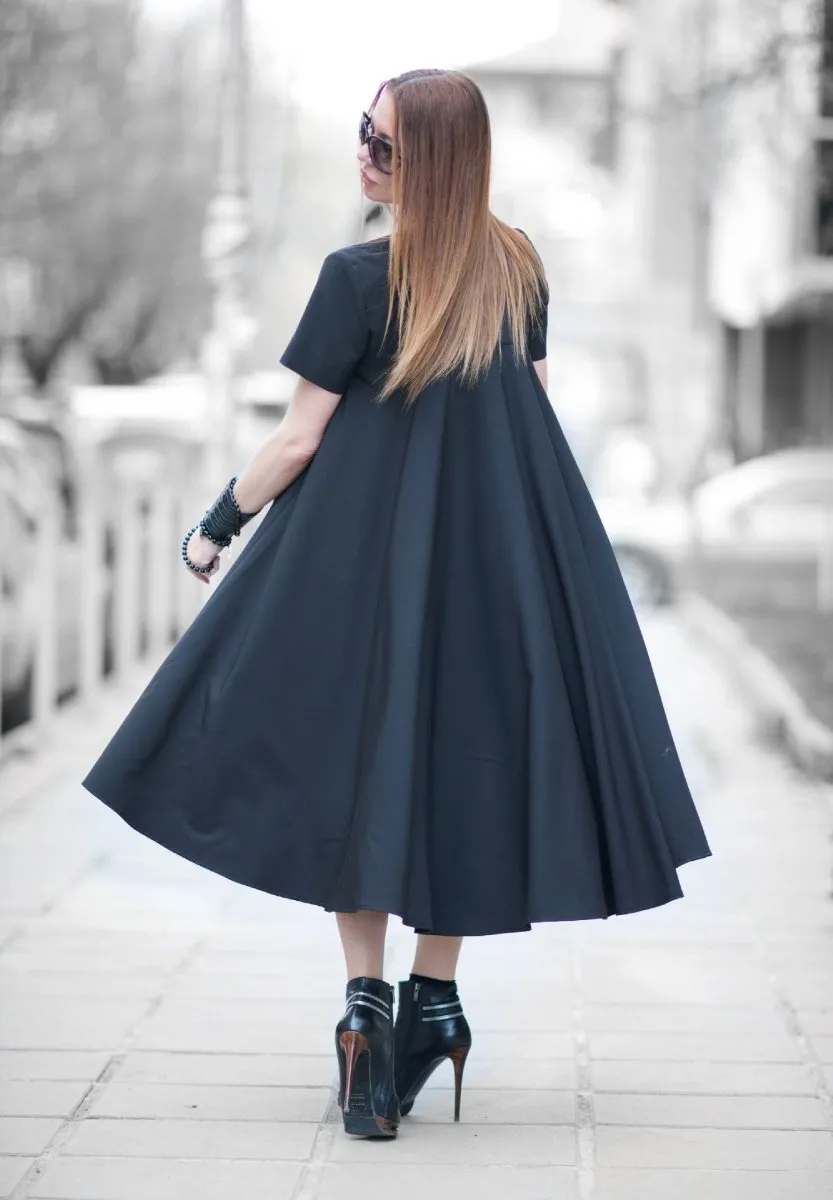 Black Summer Maxi Dress KOSARA