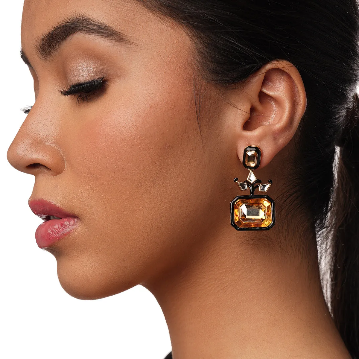 Bling Glory Wrap Crystal Drop Earrings