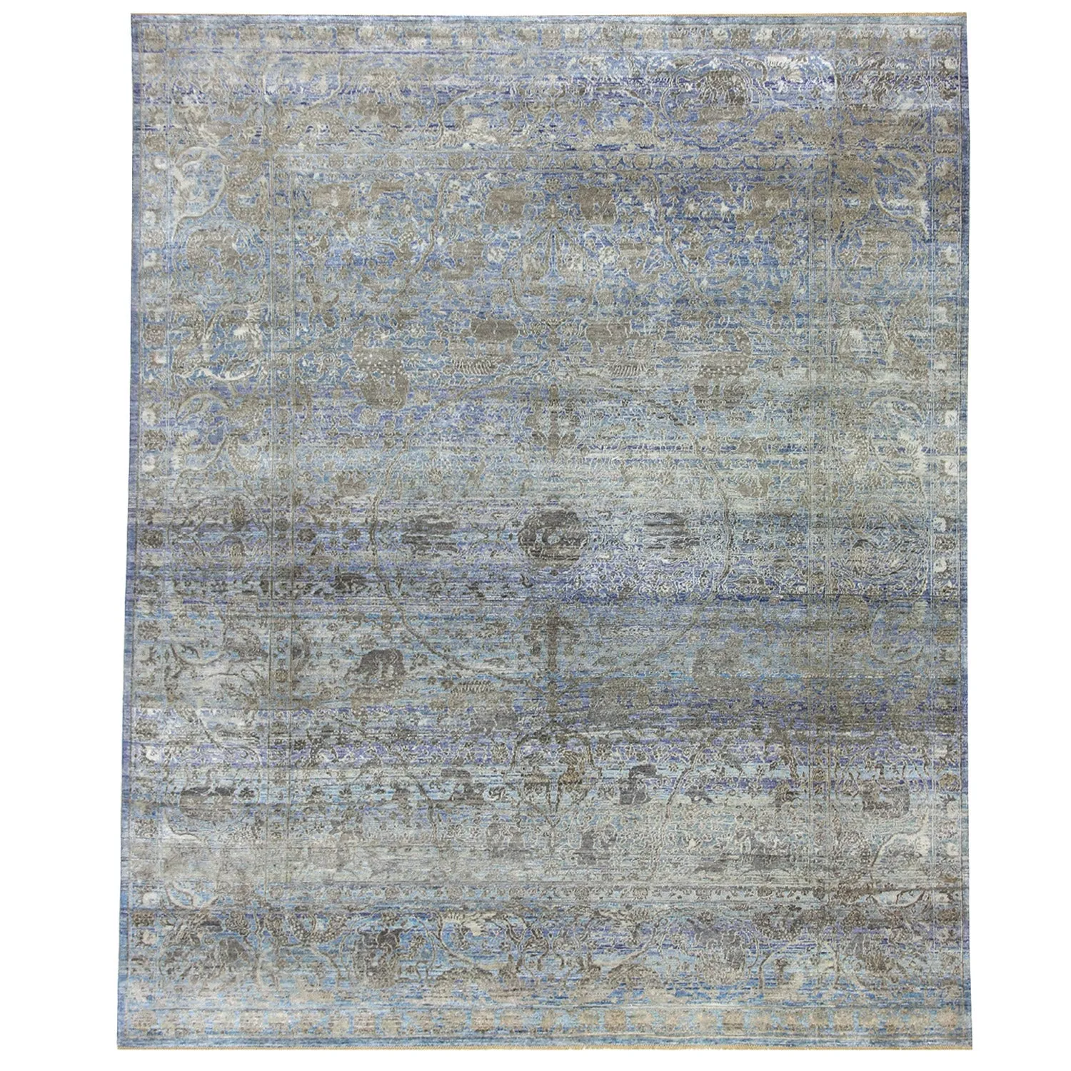 Blue Alchemy Transitional Silk Rug - 8'8" x 11'4"