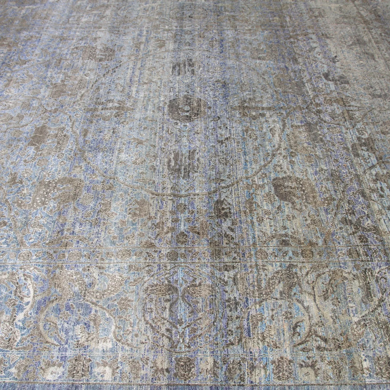 Blue Alchemy Transitional Silk Rug - 8'8" x 11'4"