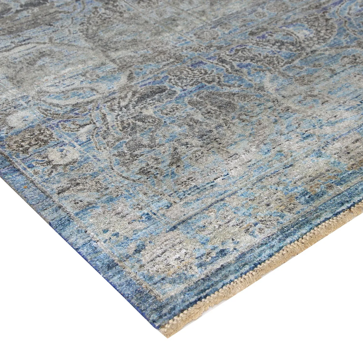 Blue Alchemy Transitional Silk Rug - 8'8" x 11'4"