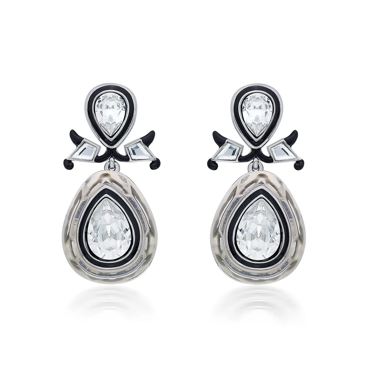 Bougie Infinity Cut Crystal Drop Earrings