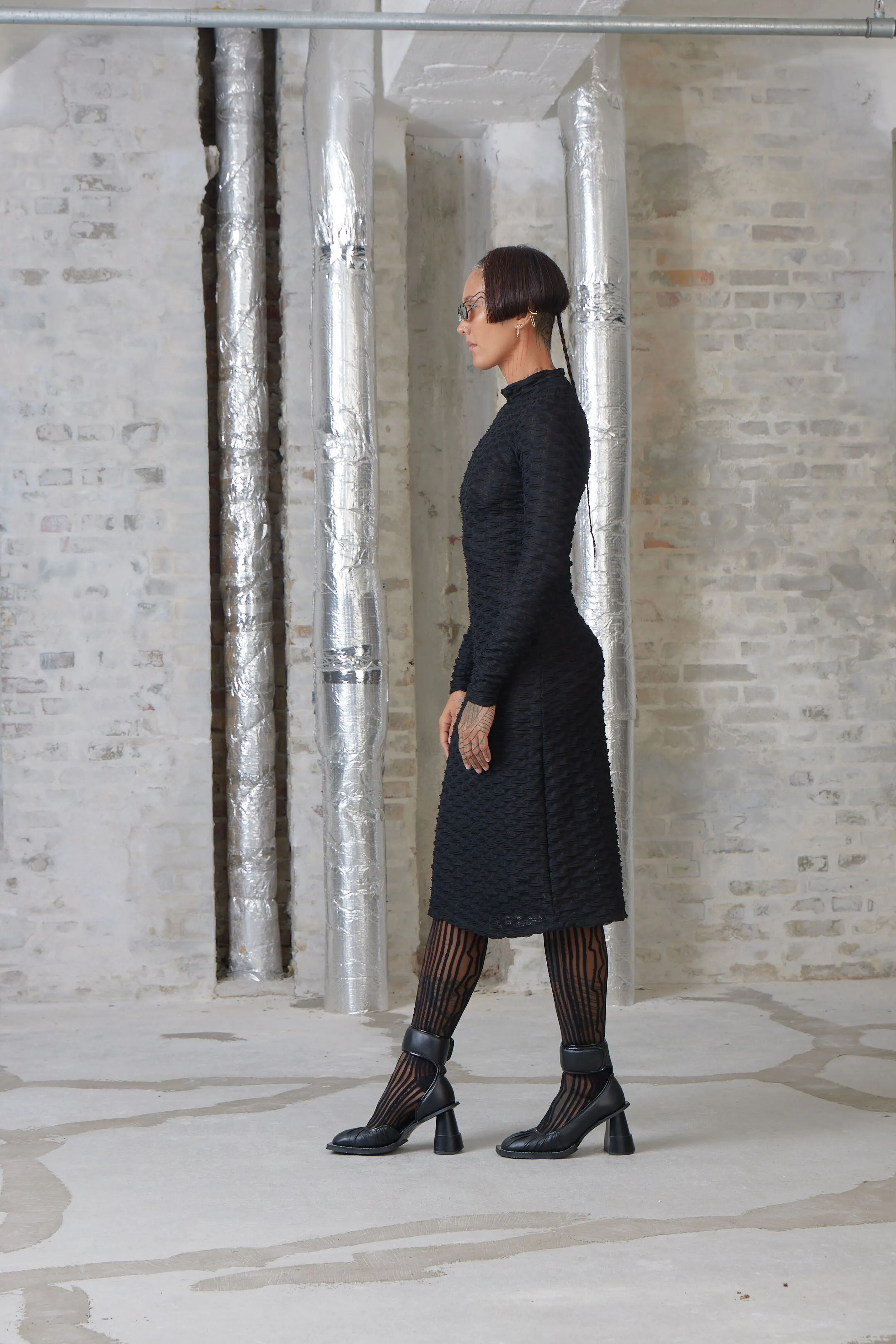 Bubble Wrap Dress - Black