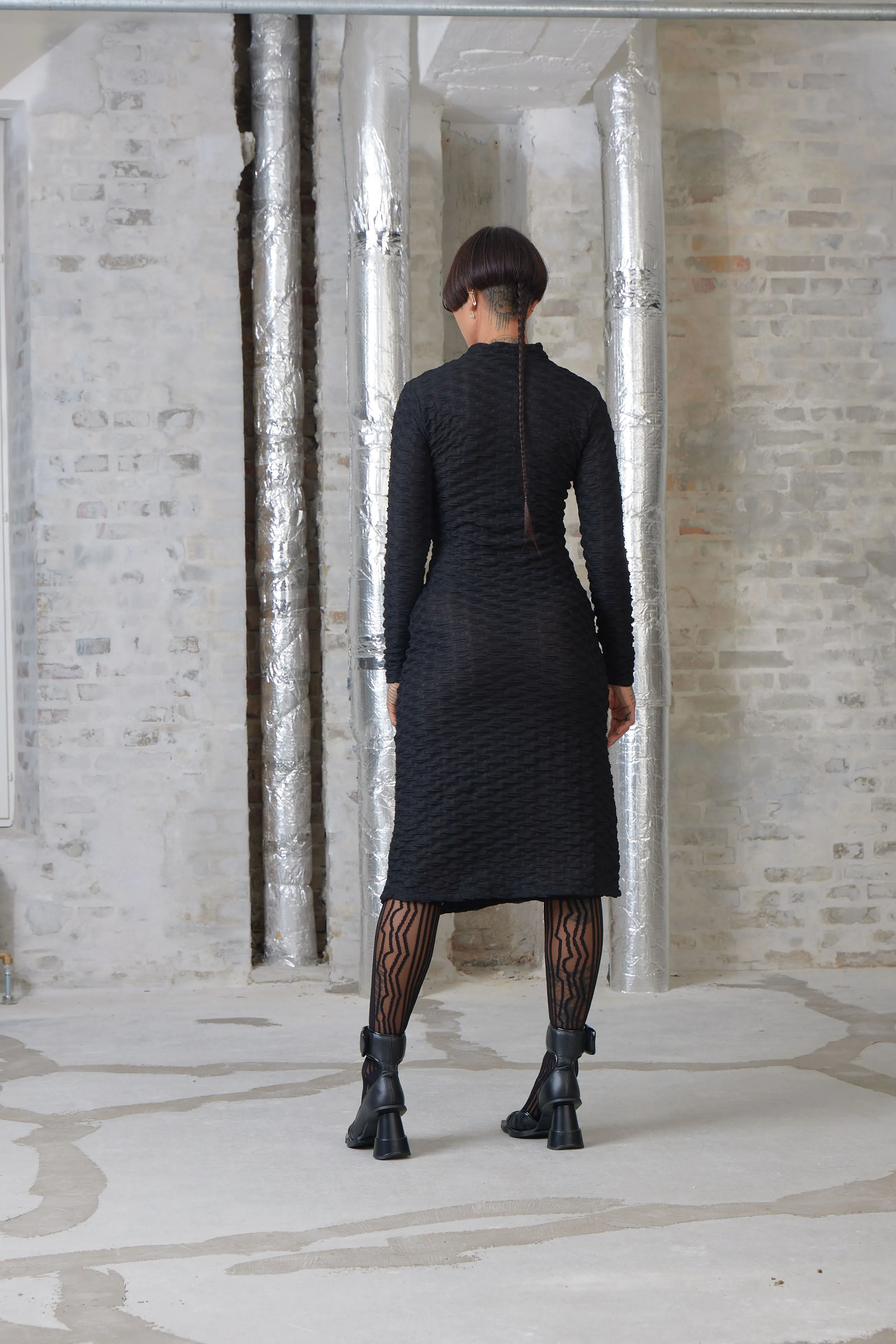 Bubble Wrap Dress - Black