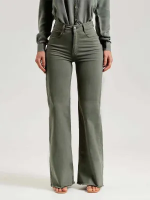 Buttoned Raw Hem Jeans with Pockets