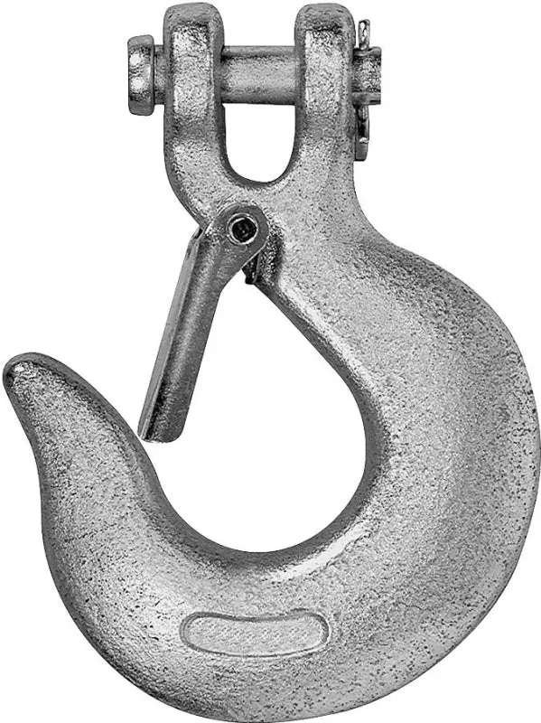 Campbell T9700424 Clevis Slip Hook with Latch, 1/4 in, 2600 lb Working Load, 43 Grade, Steel, Zinc :EA: QUANTITY: 1