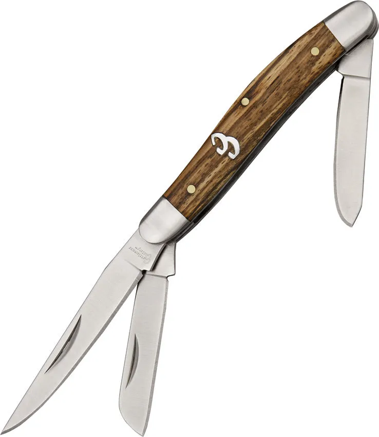Cattlemans Cutlery Sagebrush Stockman Wood 3 Blade