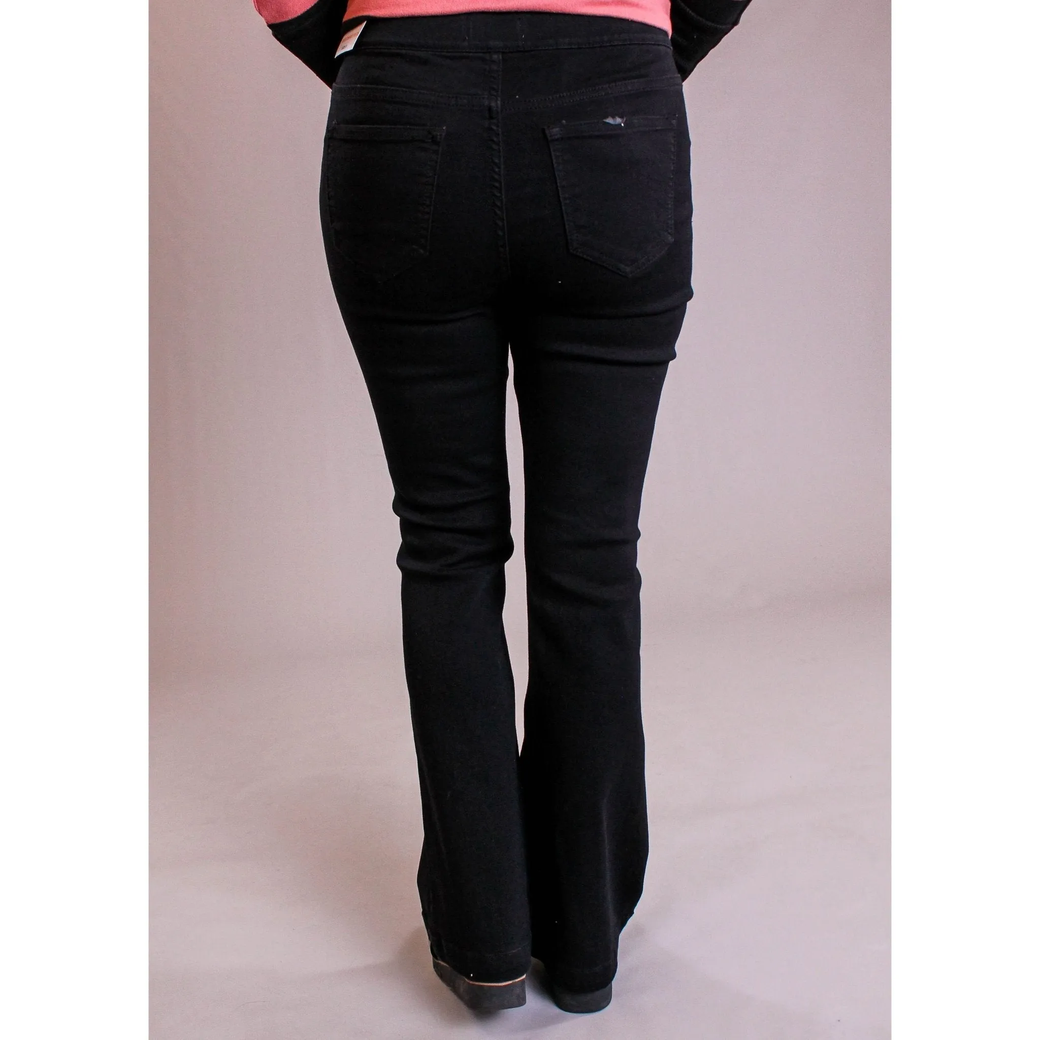 Cello Mid Rise 30" Flare Jegging in Black