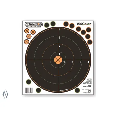 Champion Target Visicolour Adhesive 100yd Sight In Target5 Pack