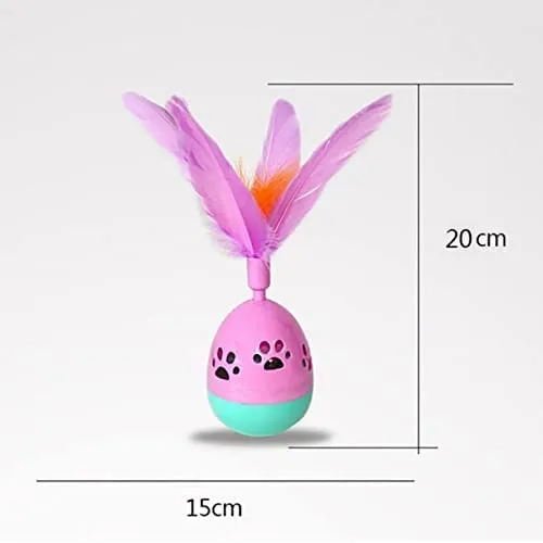Colorful Feather Tumbler Cat Toy