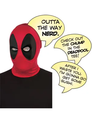 Deadpool Superhero Costume Mask with Speech Bubbles