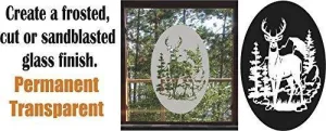 Deer Buck Hunting DIY Etched Glass Vinyl Privacy Film
