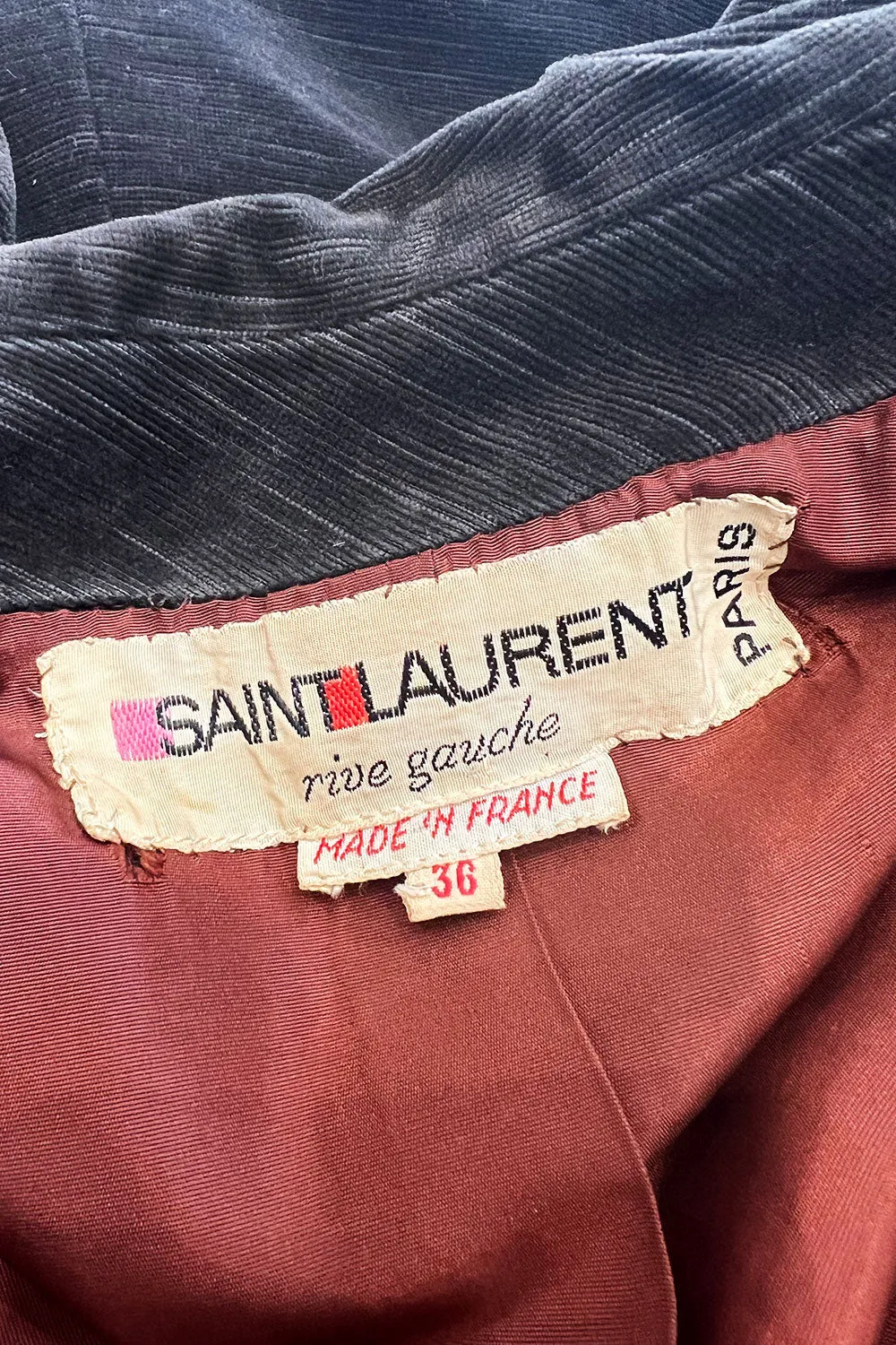 Documented Fall 1970 Yves Saint Laurent Brown Velvet Ultra Fine Corduroy Great Coat