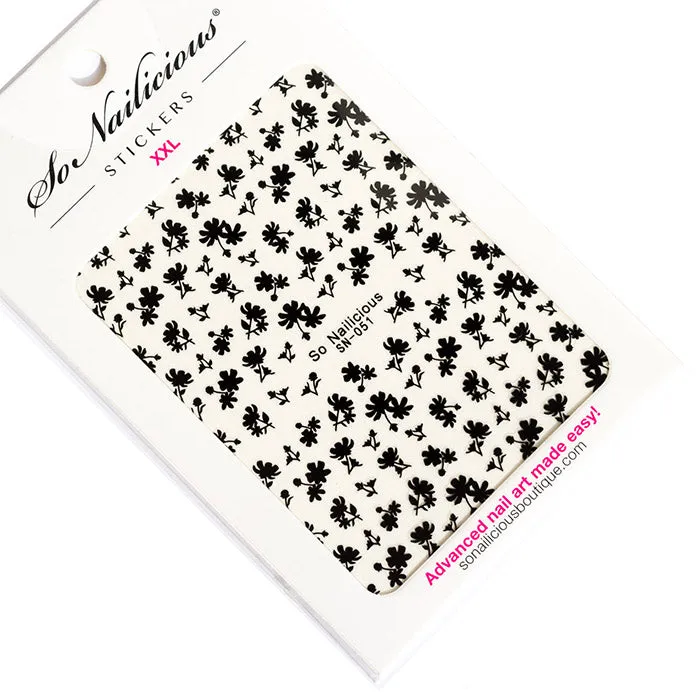 Edgy Floral Stickers - 051 XXL