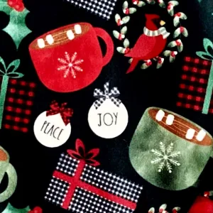 Farmhouse Christmas Cocoa & Coffee Super SOFT Yoga Band Leggings Rustic OS TC Plus rts