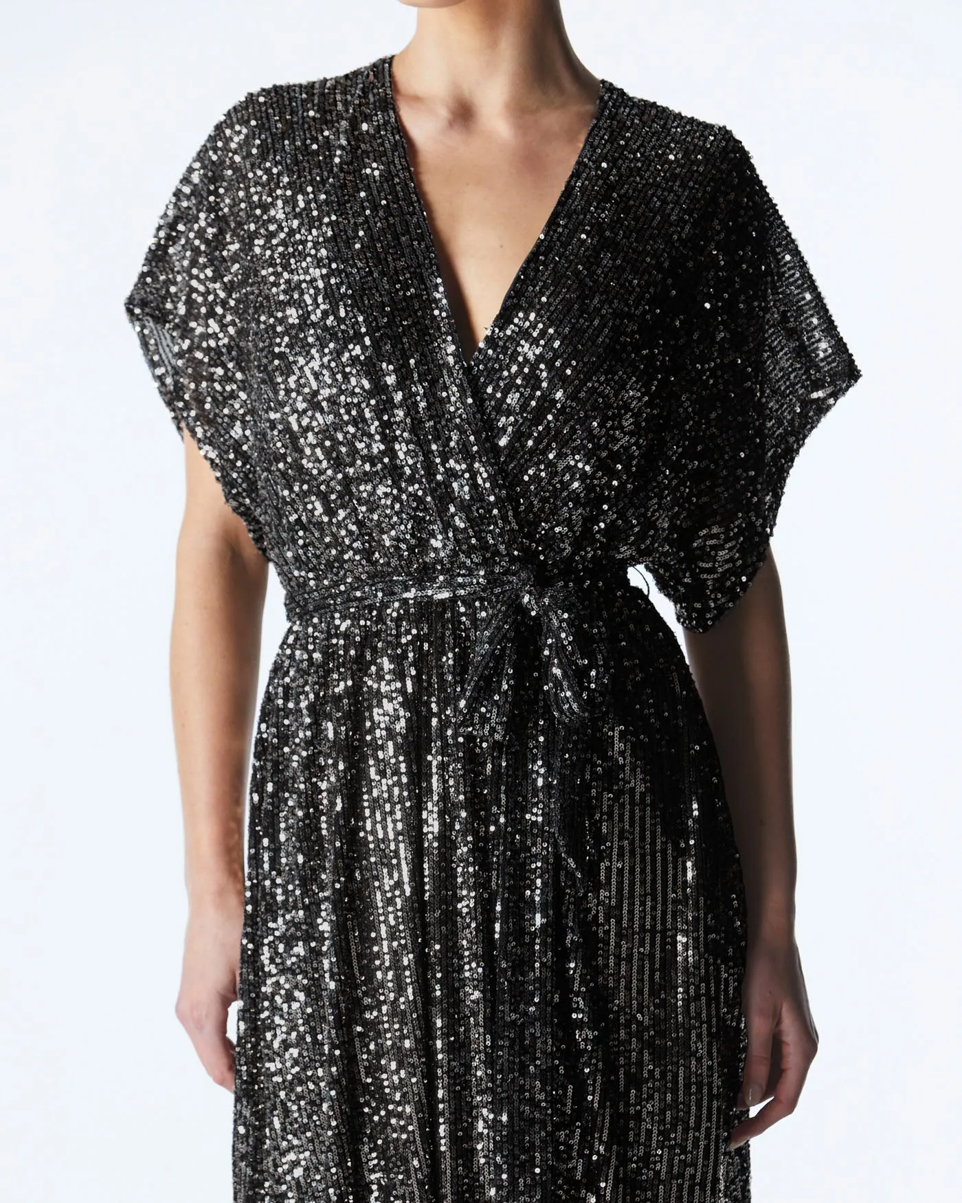 Fate   Becker Impression Sequin Dress - Gunmetal