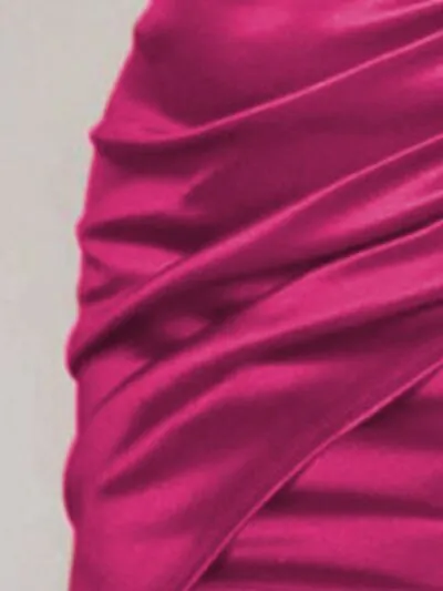 Flashy Queen Ruched Spaghetti strap Wrap Dress