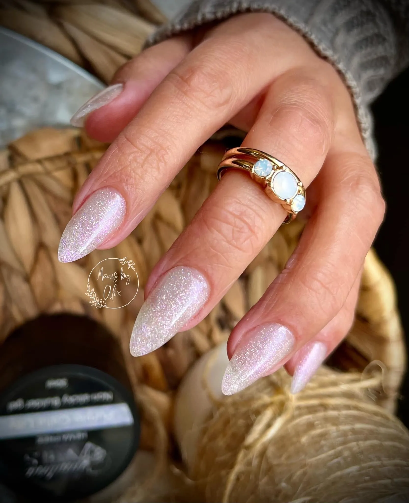 Flower Glitter Collection - Non Sticky 3D Builder Gel in a Pot