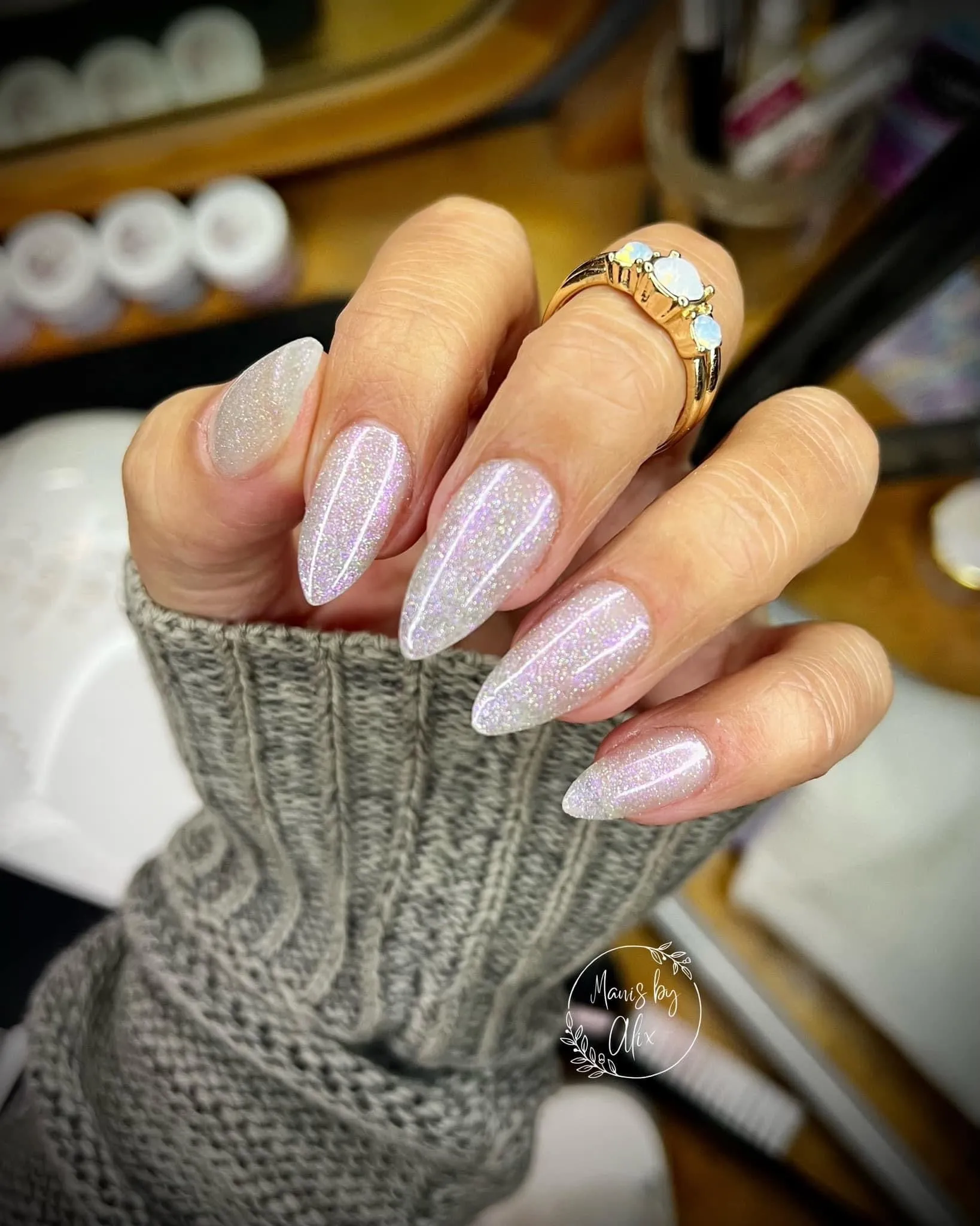 Flower Glitter Collection - Non Sticky 3D Builder Gel in a Pot