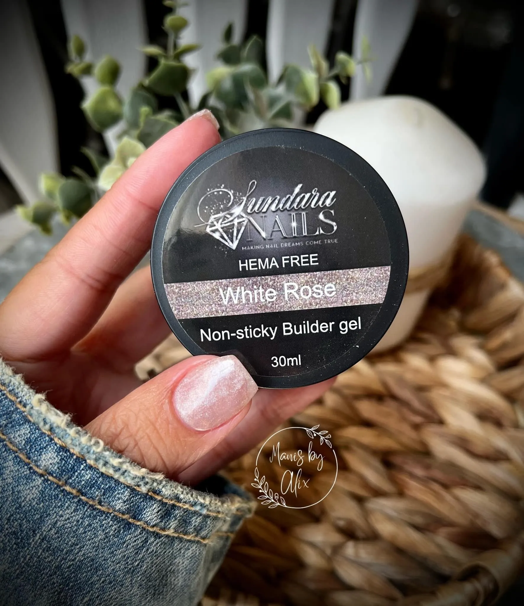 Flower Glitter Collection - Non Sticky 3D Builder Gel in a Pot