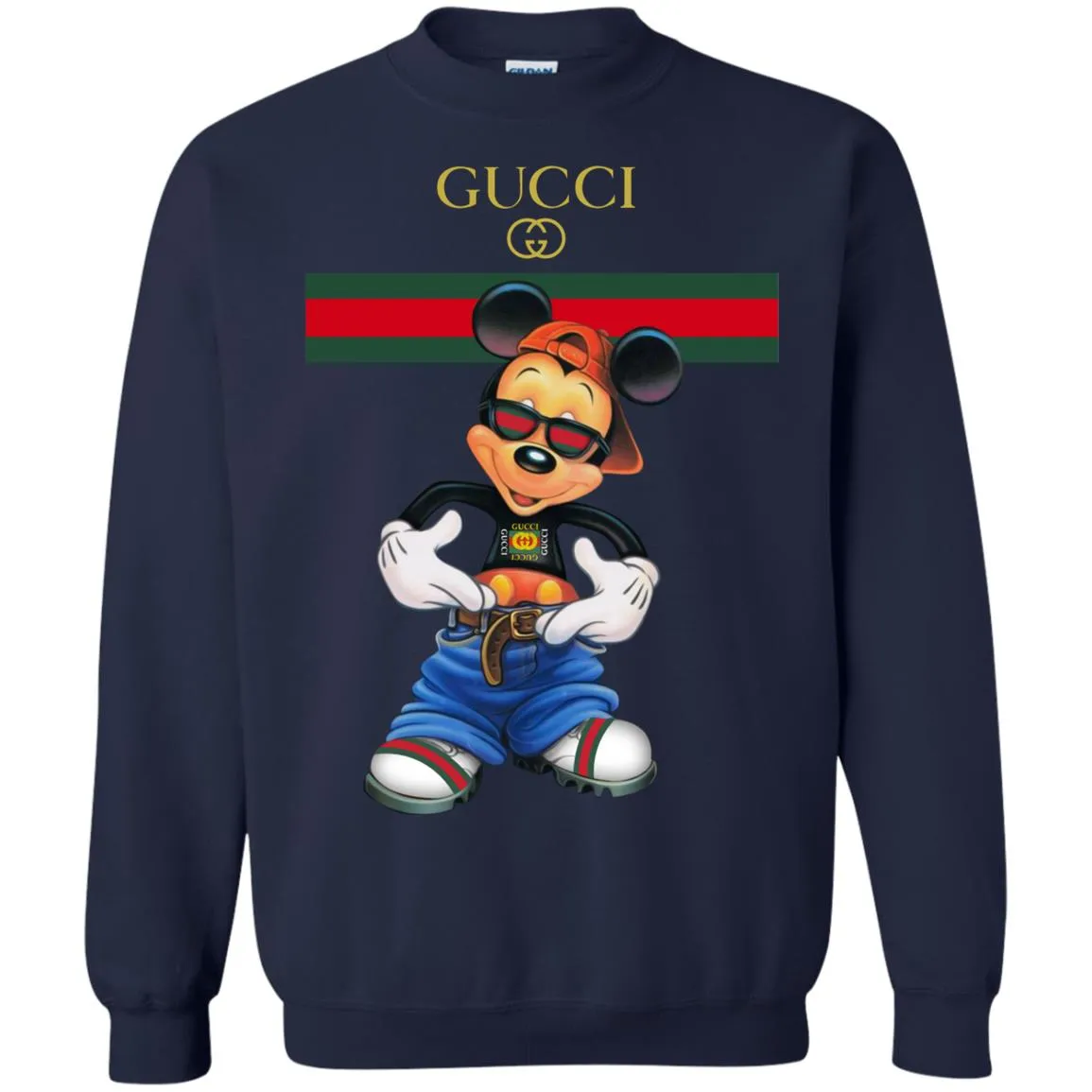 Gucci Logo Mickey Gift Trending T-shirt Crewneck Pullover Sweatshirt