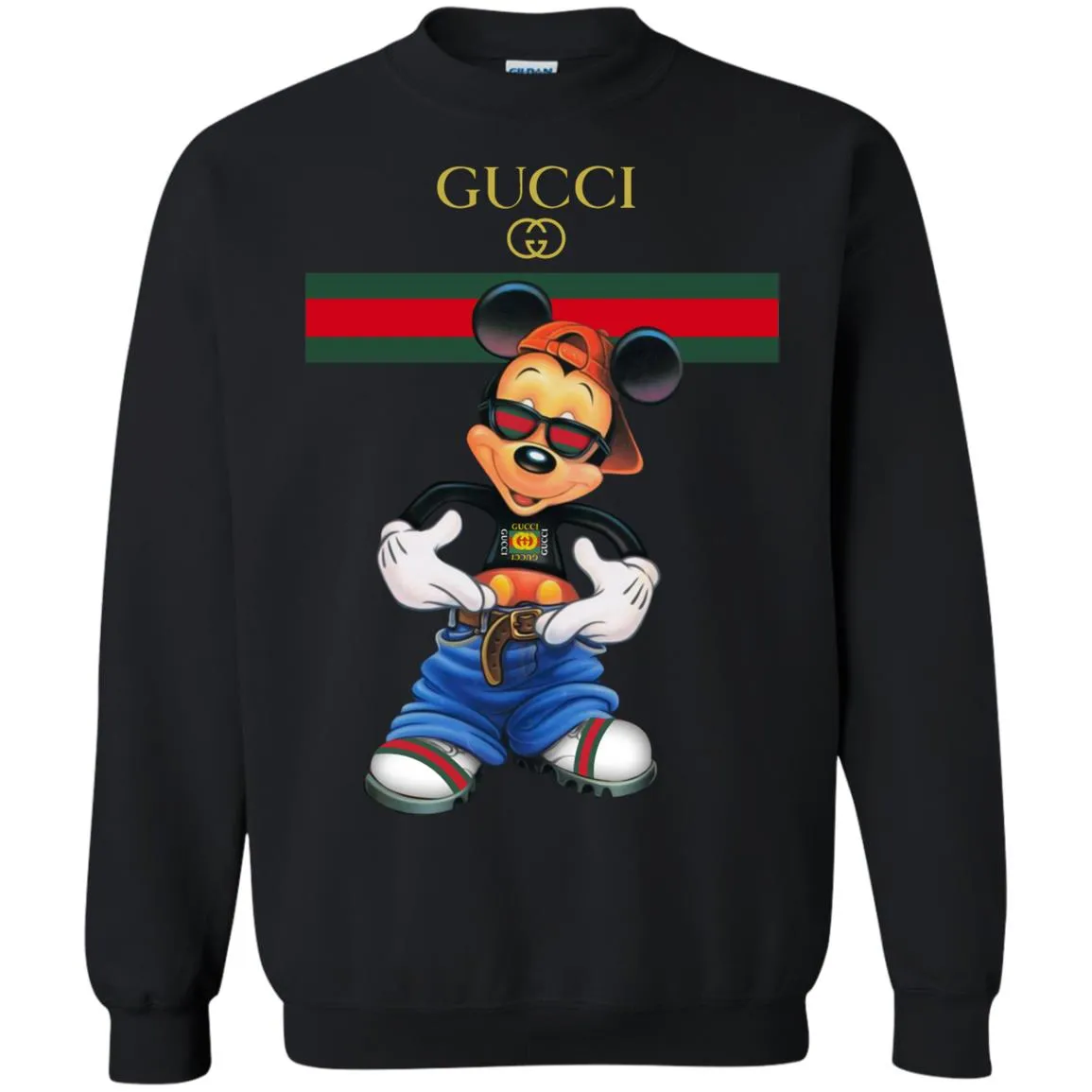 Gucci Logo Mickey Gift Trending T-shirt Crewneck Pullover Sweatshirt