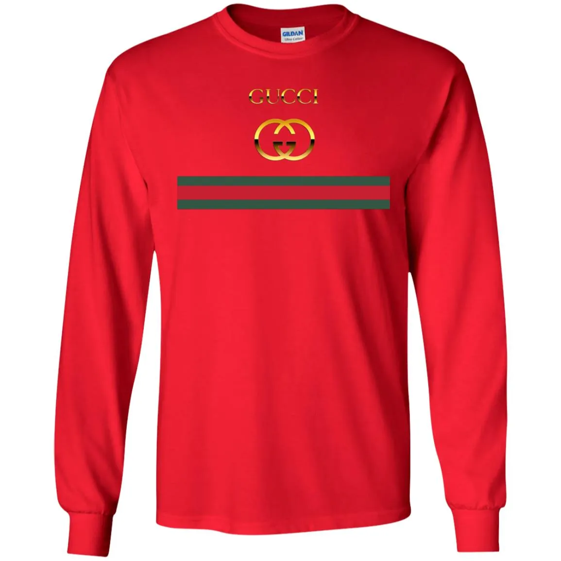 Gucci Logo Vintage Men Long Sleeve Shirt