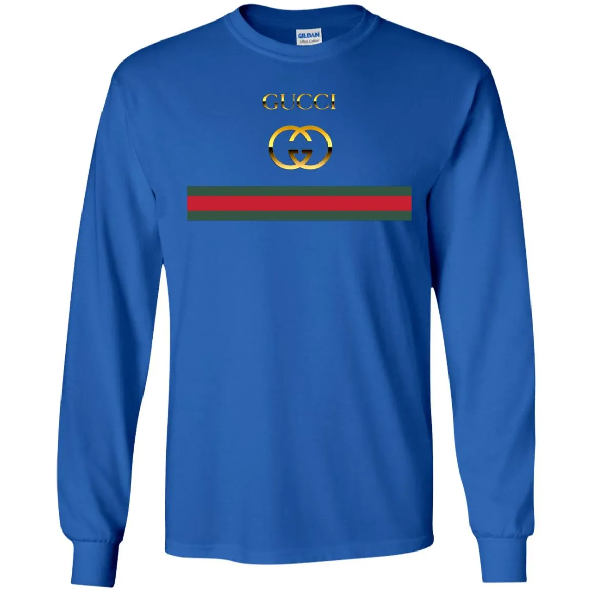 Gucci Logo Vintage Men Long Sleeve Shirt