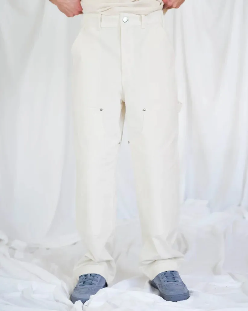 Hijulez Patch Front Utility Pants (Off-White)