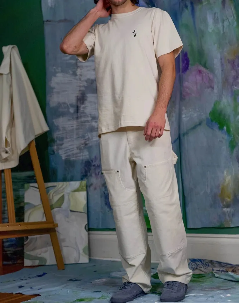 Hijulez Patch Front Utility Pants (Off-White)
