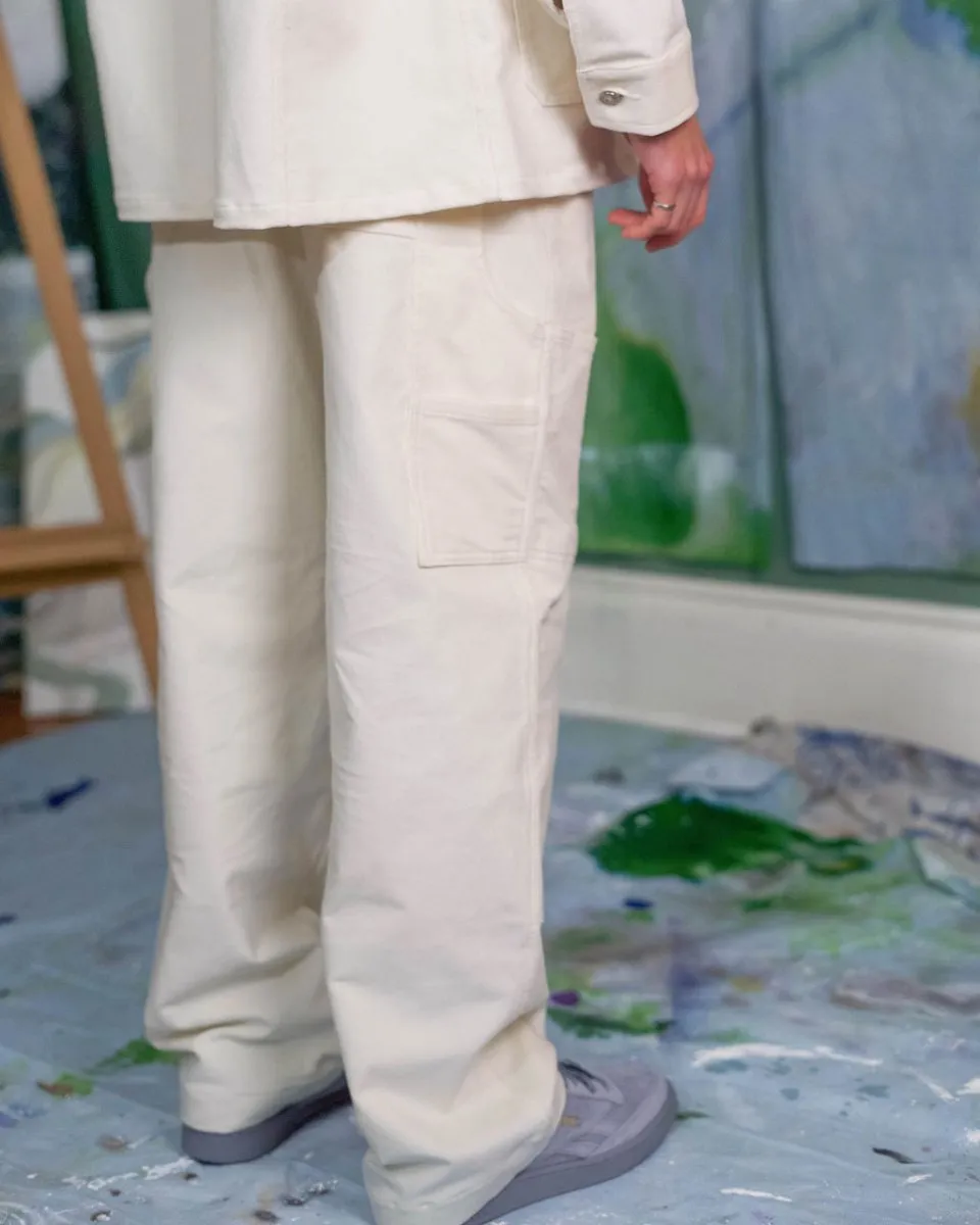 Hijulez Patch Front Utility Pants (Off-White)