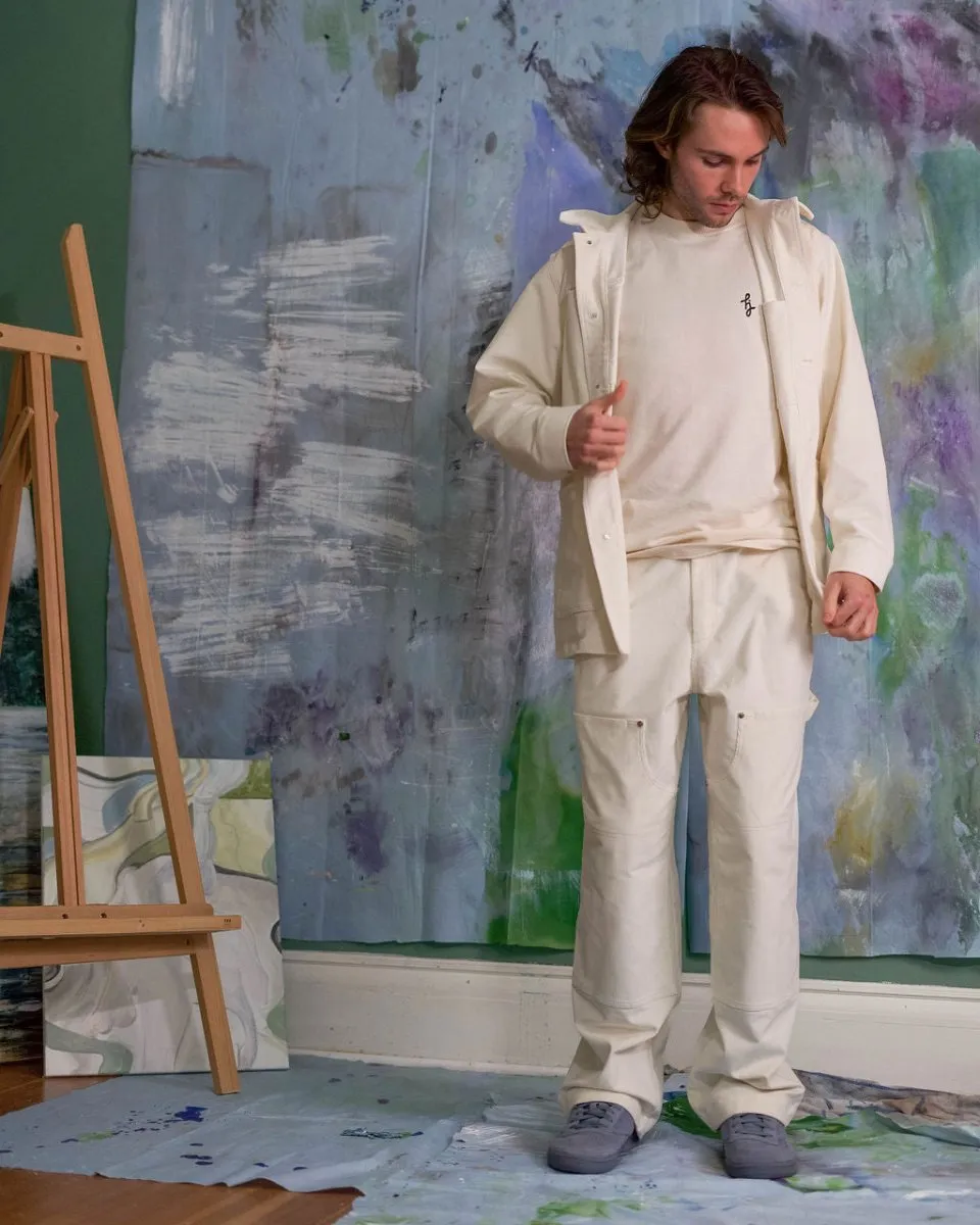 Hijulez Patch Front Utility Pants (Off-White)