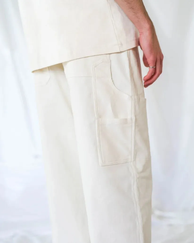 Hijulez Patch Front Utility Pants (Off-White)