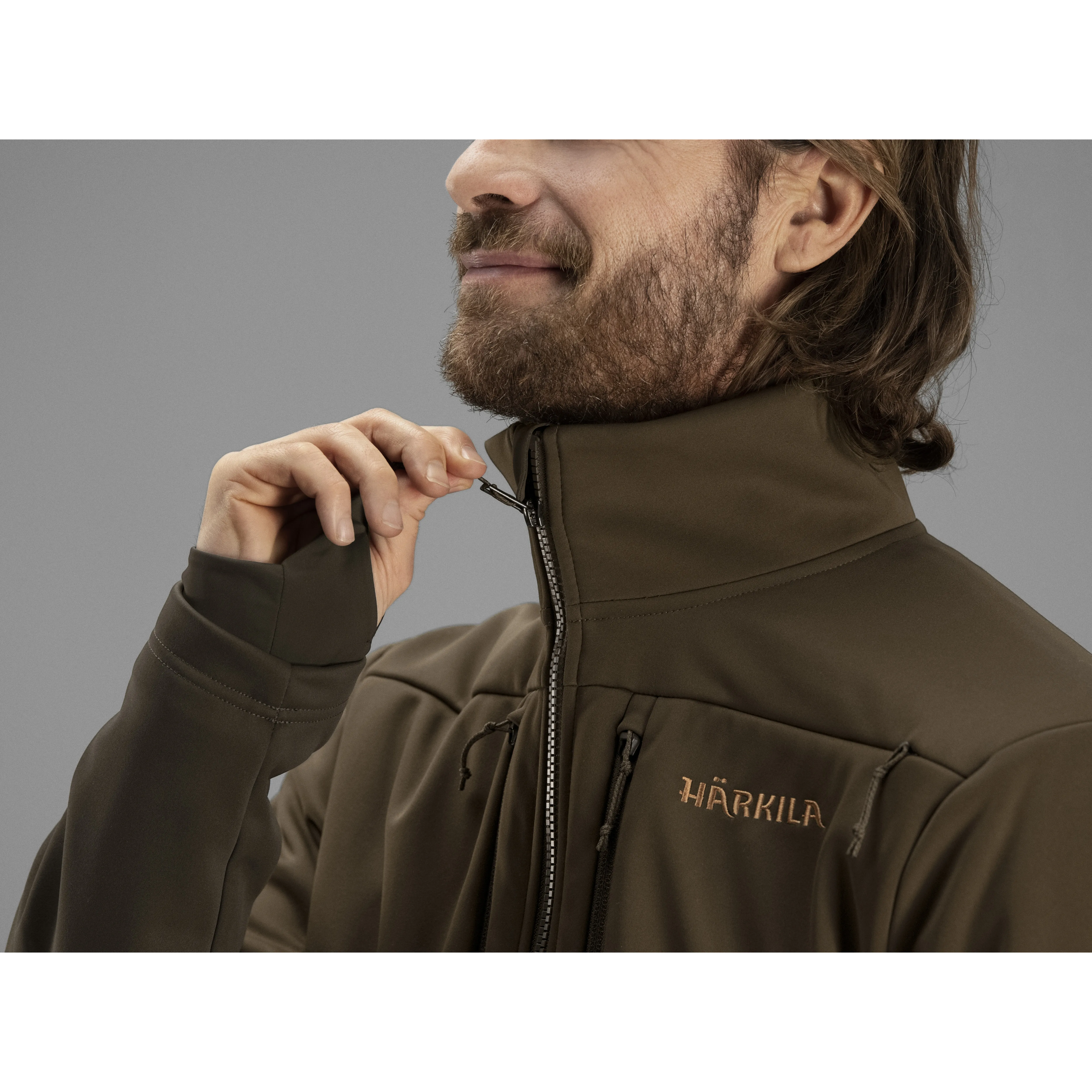 Härkila Men&#x27;s Mountain Hunter Pro WSP Fleece Jacket Hunting Green/Shadow Brown | Buy Härkila Men&#x27;s Mountain Hunter Pro WSP Fleece Jacket Hunting Green/Shadow Brown here | Outnorth