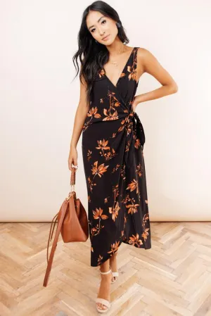 Kelly Floral Wrap Dress