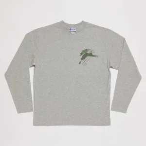 Kio's Ding Repair Original Mock Neck Long Sleeve Tee (Heather Gray)