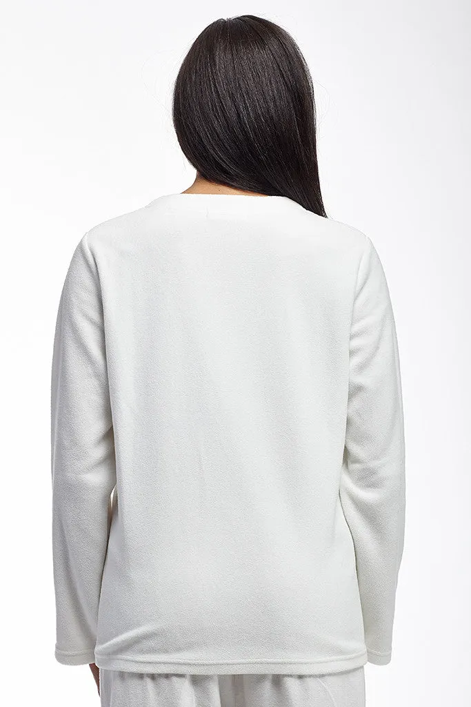 La Cera Embroidered Fleece Jacket