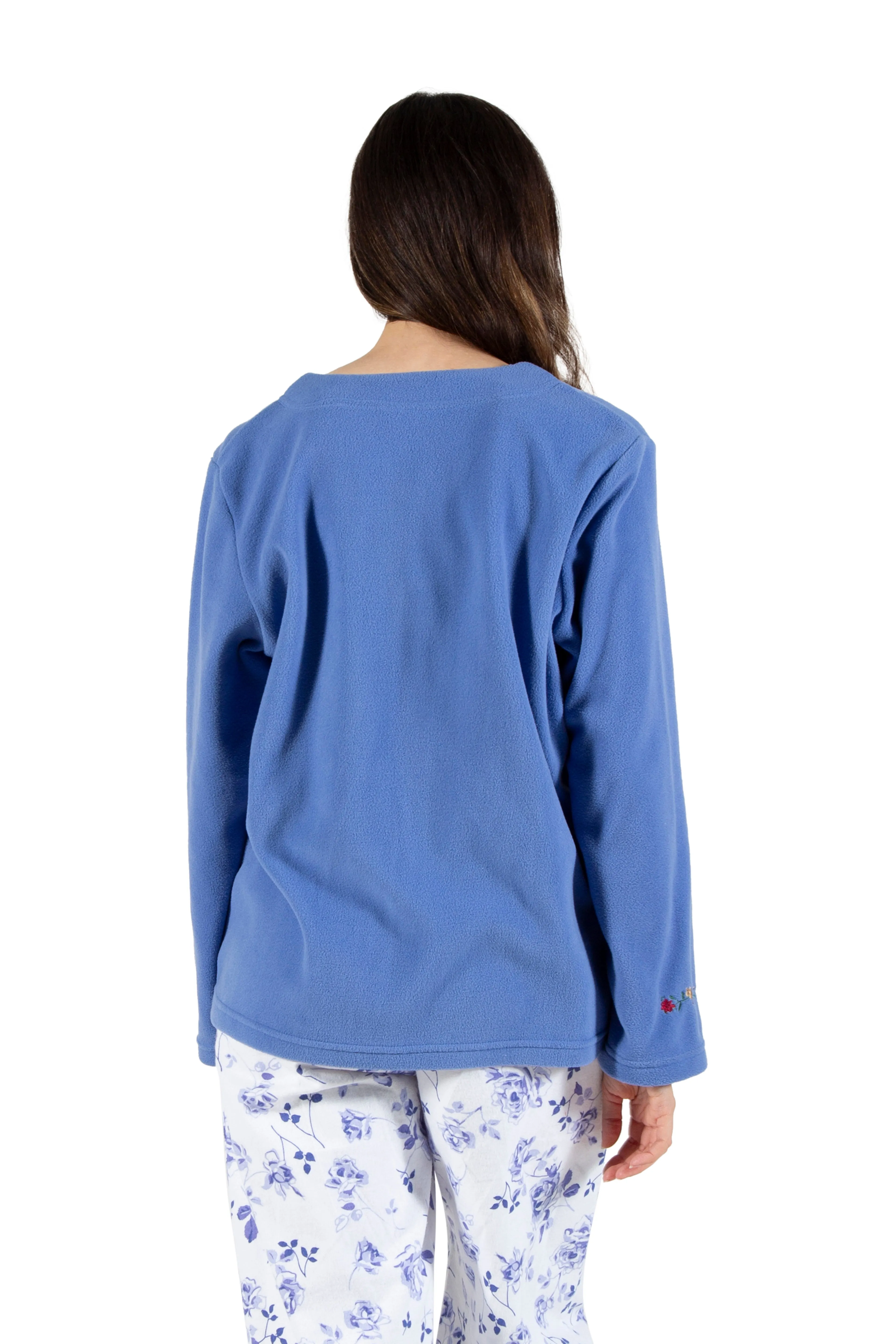 La Cera Embroidered Fleece Jacket