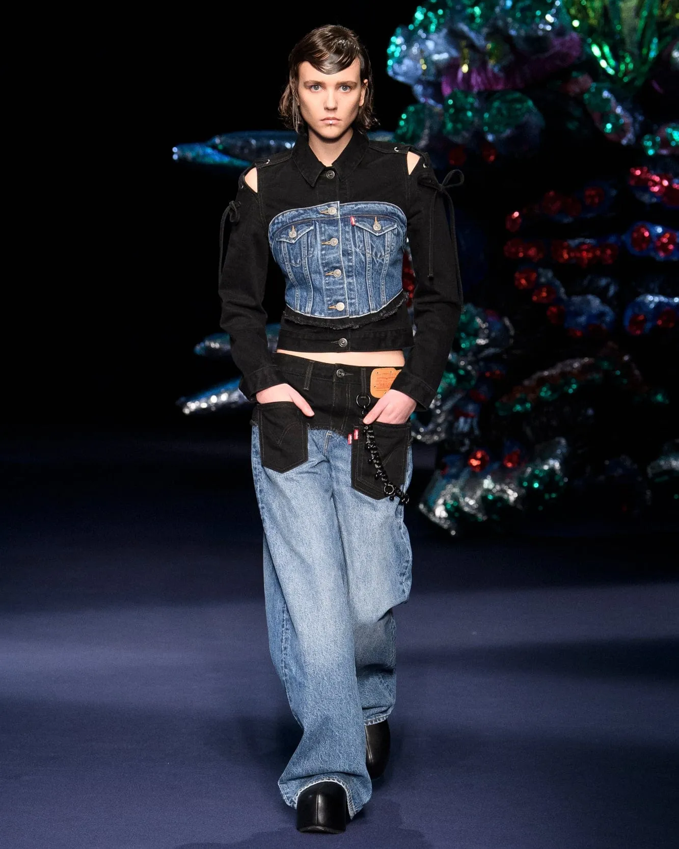 LEVIS X ADSB BAGGY JEAN apa780u(INDIGO/BLACK)